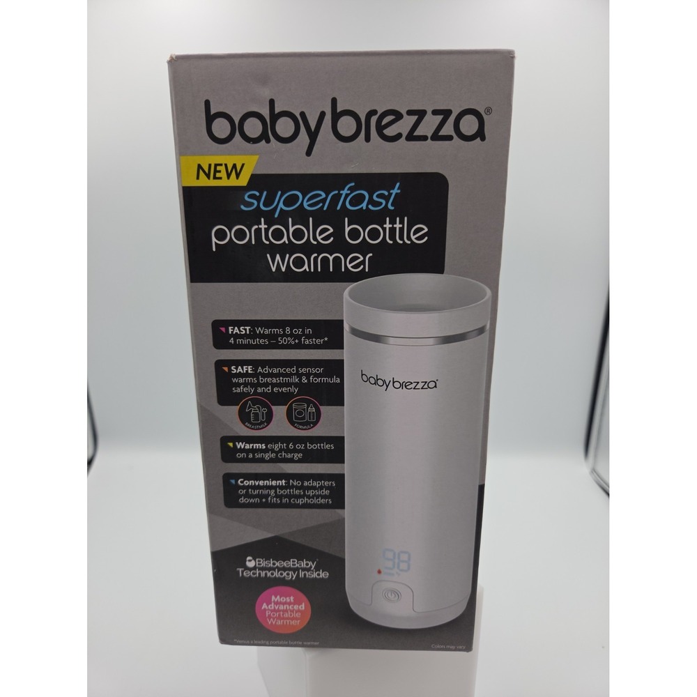 Baby Brezza Superfast Portable Bottle Warmer - White New In Box